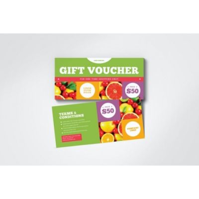 Mẫu Phiếu Quà Tặng - Gift Voucher Ngành Nông Sản - 01